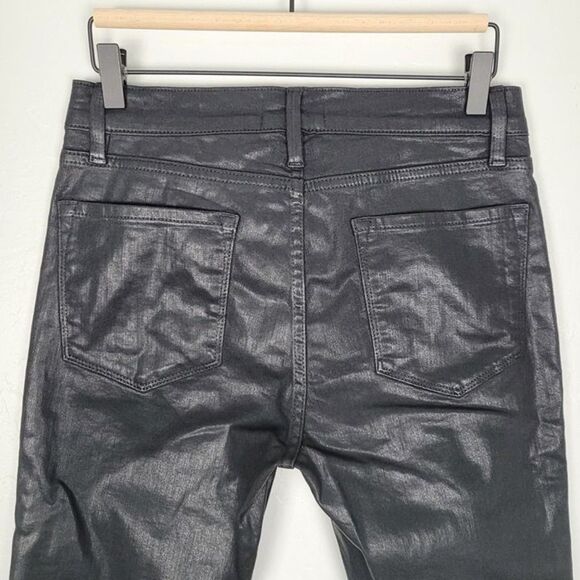 Frame Size 30 Le Skinny De Jeanne Jeans Skinny Noir Coated Black - Picture 6 of 12